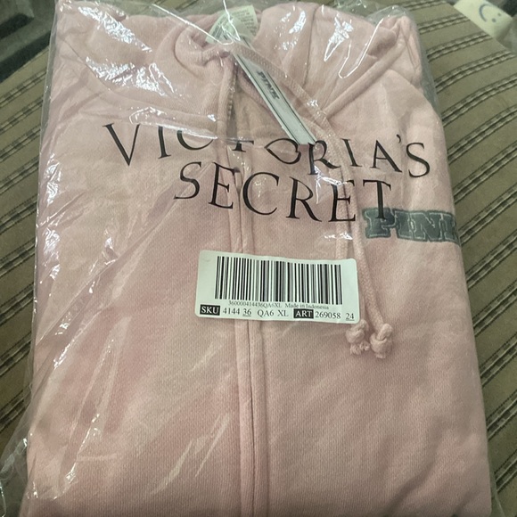 PINK Victoria’s Secret Ivy Fleece Campus Full-Zip Hoodie - Picture 7 of 10